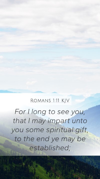 Romans 1:11 KJV Bible Verse Image