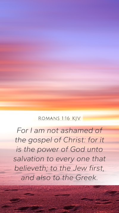 Romans 1:16 KJV Bible Verse Image