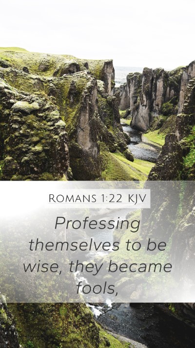Romans 1:22 KJV Bible Verse Image