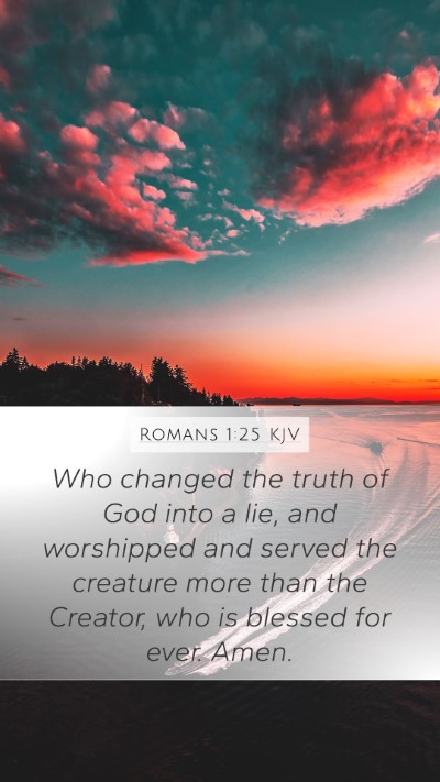Romans 1:25 KJV Bible Verse Image