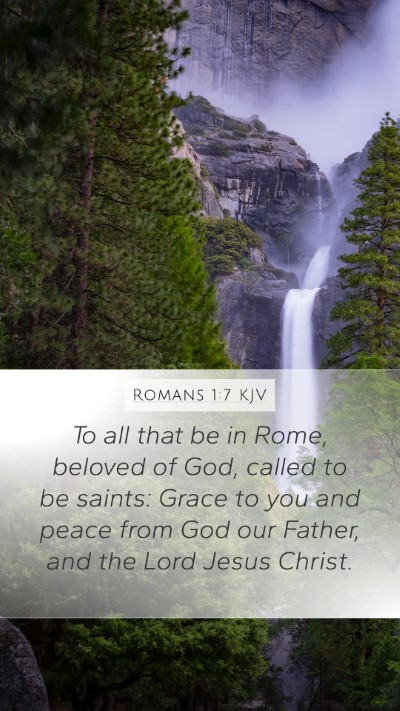 Romans 1:7 KJV Bible Verse Image