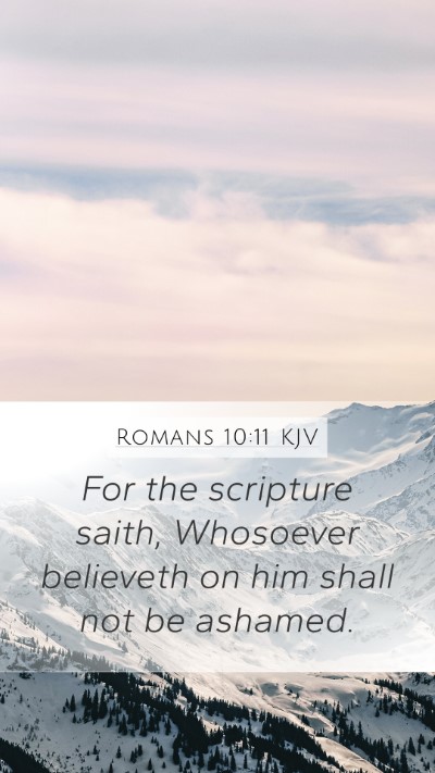 Romans 10:11 KJV Bible Verse Image
