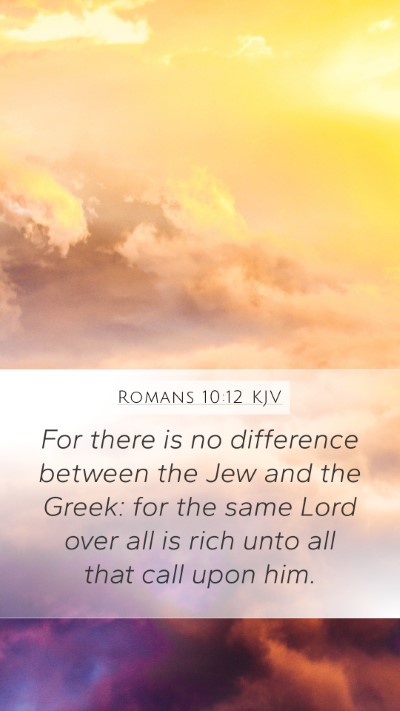 Romans 10:12 KJV Bible Verse Image