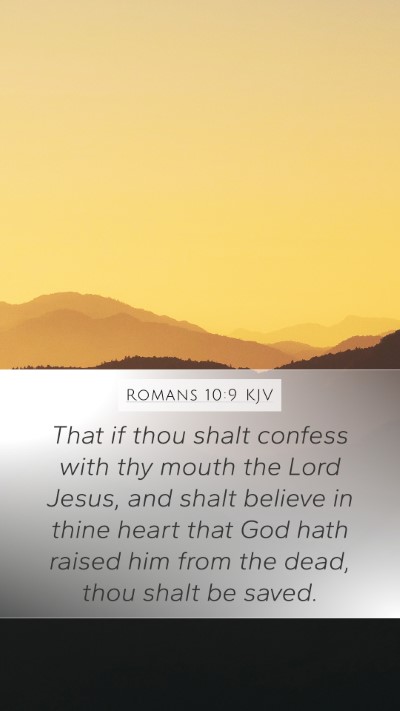 Romans 10:9 KJV Bible Verse Image