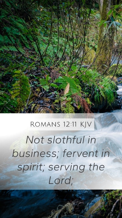 Romans 12:11 KJV Bible Verse Image