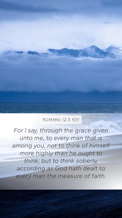 Romans 12:3 KJV Bible Verse Image