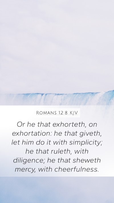 Romans 12:8 KJV Bible Verse Image