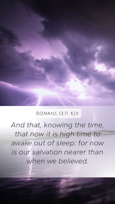 Romans 13:11 KJV Bible Verse Image