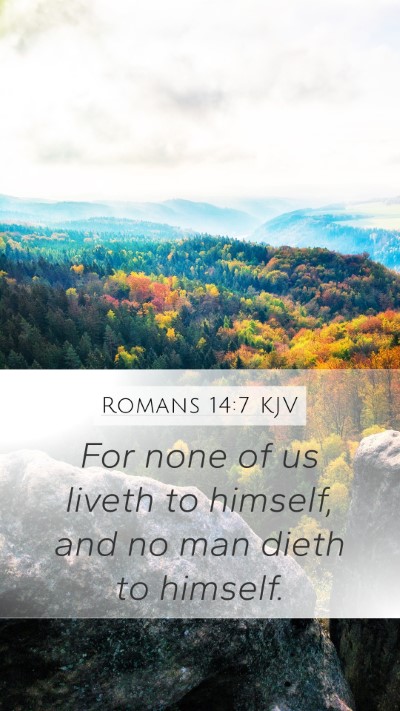 Romans 14:7 KJV Bible Verse Image
