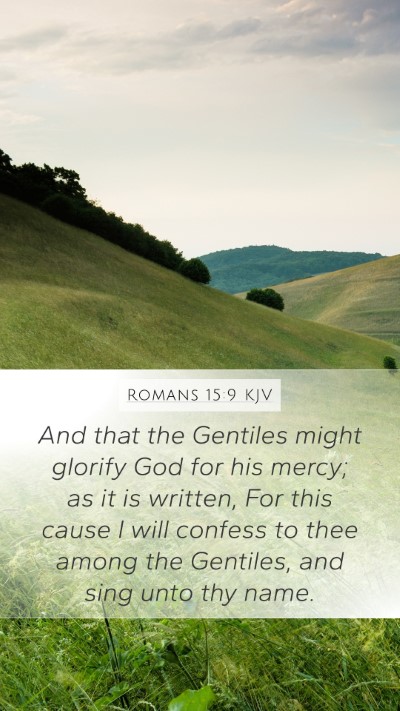 Romans 15:9 KJV Bible Verse Image