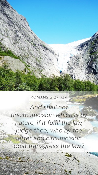 Romans 2:27 KJV Bible Verse Image