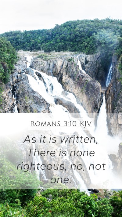 Romans 3:10 KJV Bible Verse Image