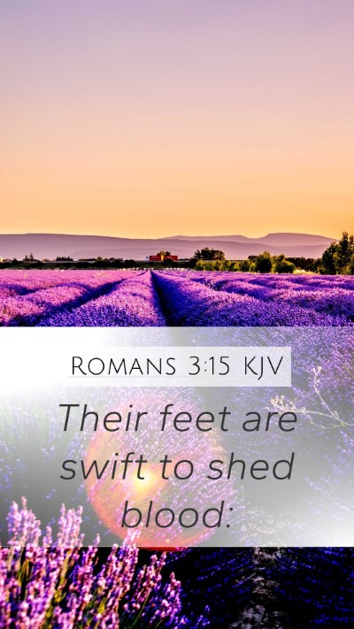 Romans 3:15 KJV Bible Verse Image