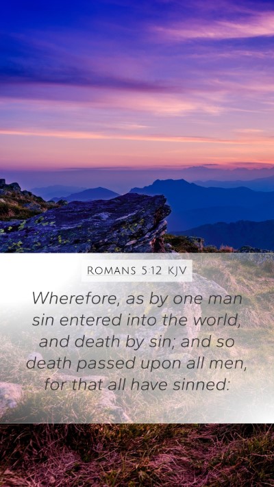 Romans 5:12 KJV Bible Verse Image