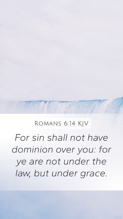 Romans 6:14 KJV Bible Verse Image