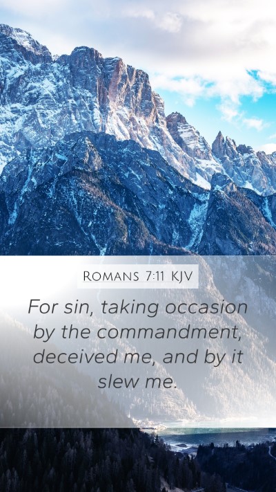 Romans 7:11 KJV Bible Verse Image