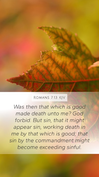 Romans 7:13 KJV Bible Verse Image