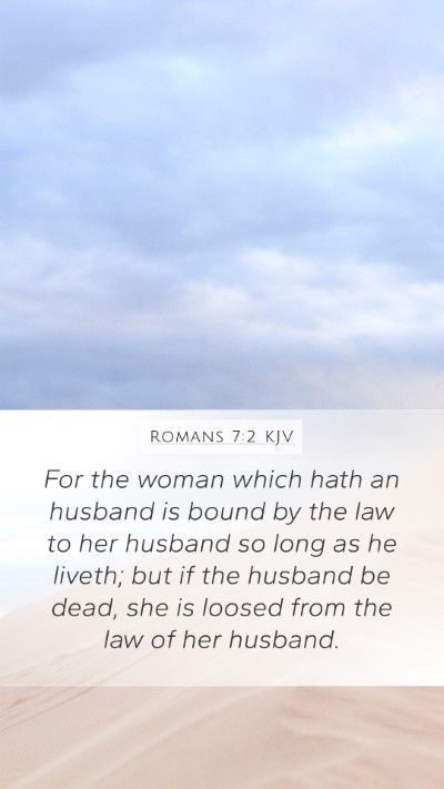 Romans 7:2 KJV Bible Verse Image