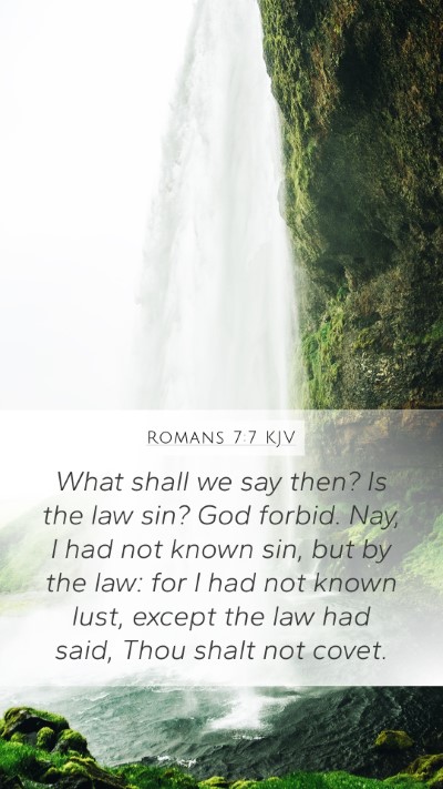 Romans 7:7 KJV Bible Verse Image