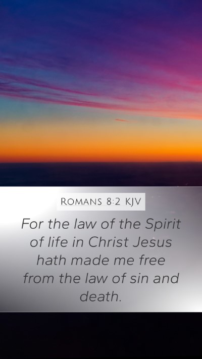 Romans 8:2 KJV Bible Verse Image