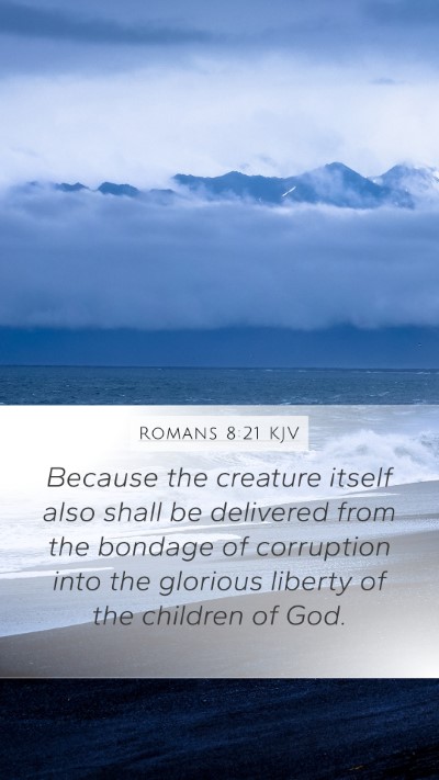 Romans 8:21 KJV Bible Verse Image