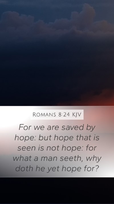 Romans 8:24 KJV Bible Verse Image
