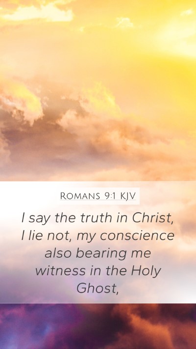 Romans 9:1 KJV Bible Verse Image