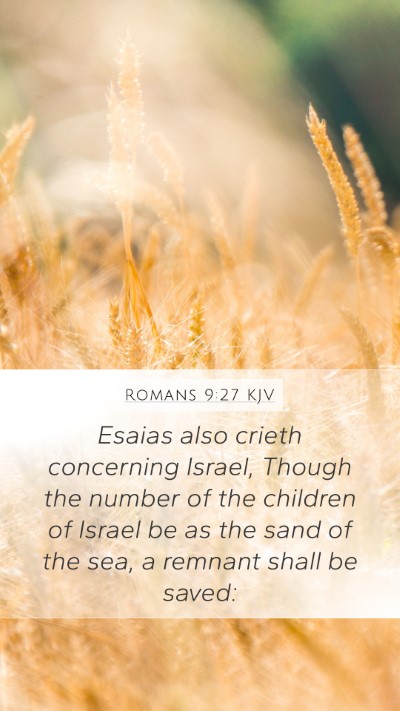 Romans 9:27 KJV Bible Verse Image