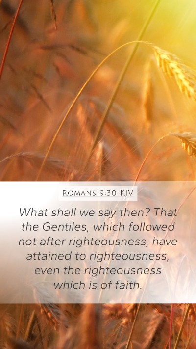 Romans 9:30 KJV Bible Verse Image
