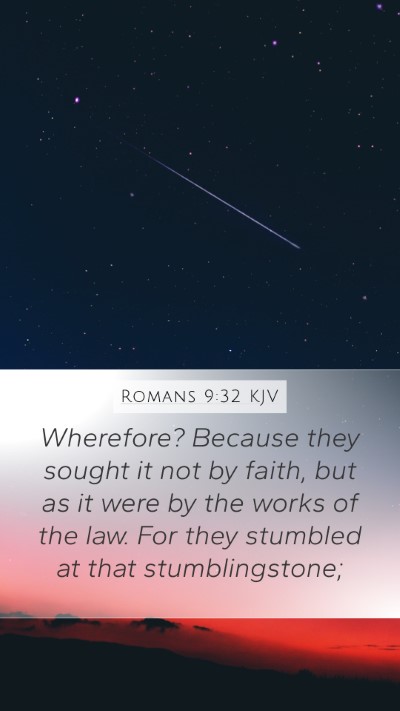Romans 9:32 KJV Bible Verse Image