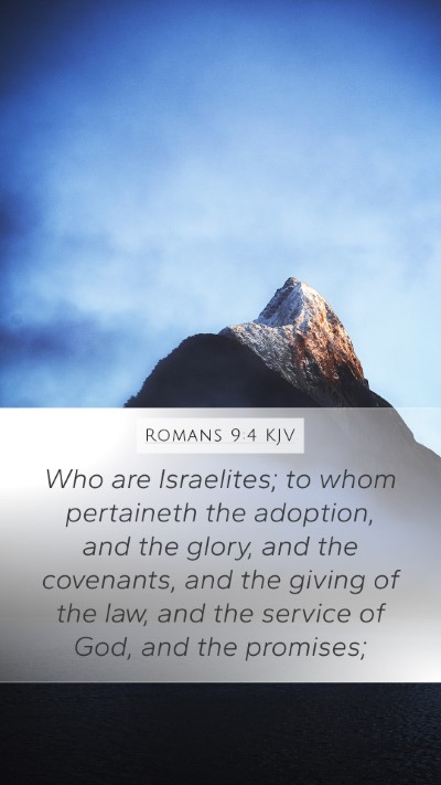 Romans 9:4 KJV Bible Verse Image