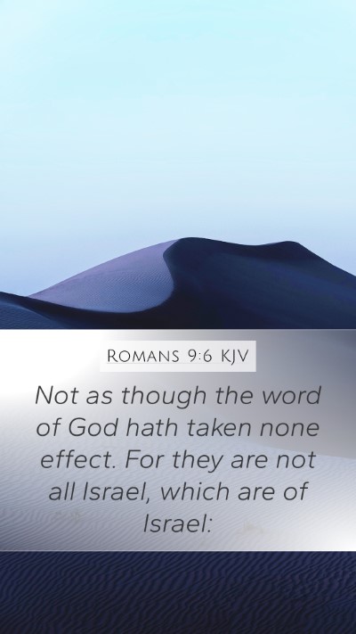 Romans 9:6 KJV Bible Verse Image