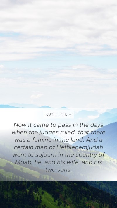 Ruth 1:1 KJV Mobile Phone Wallpaper - Now it came to pass in the days when the judges - Mobile Bible Verse Wallpaper