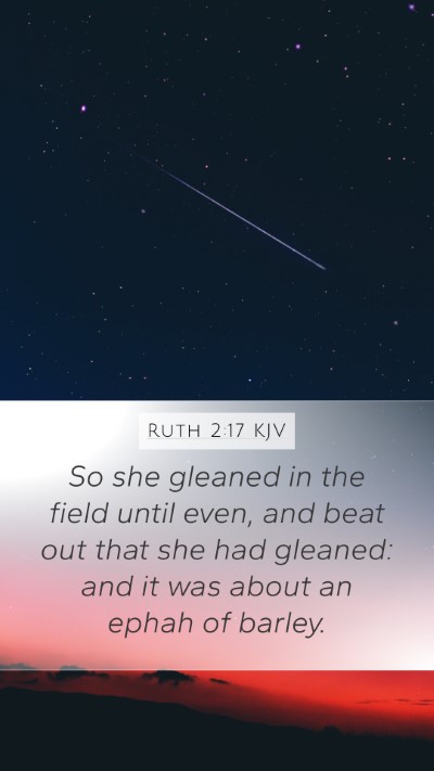 Ruth 2:17 KJV Bible Verse Image