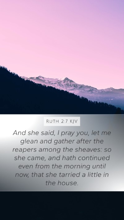 Ruth 2:7 KJV Bible Verse Image