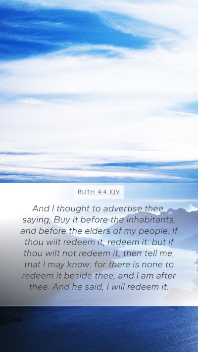 Ruth 4:4 KJV Bible Verse Image