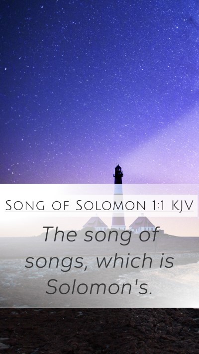 Song of Solomon 1:1 KJV Bible Verse Image