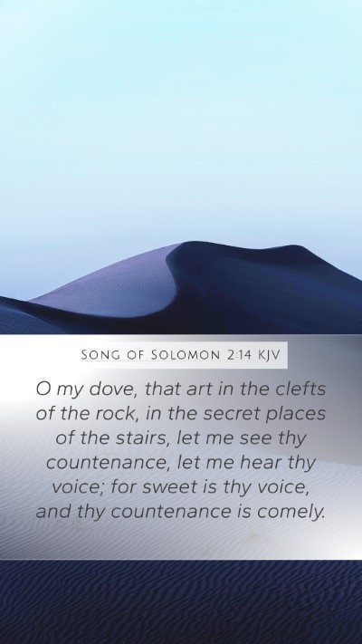 Song of Solomon 2:14 KJV Bible Verse Image