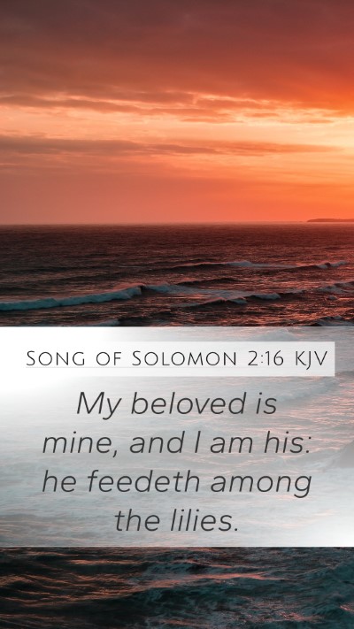 Song of Solomon 2:16 KJV Bible Verse Image