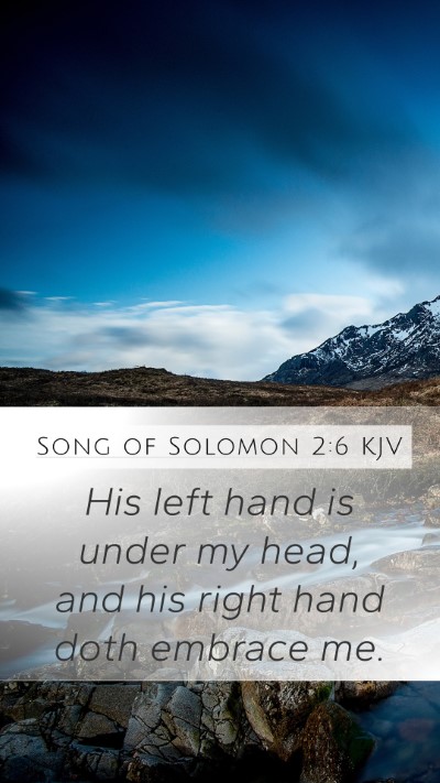 Song of Solomon 2:6 KJV Bible Verse Image