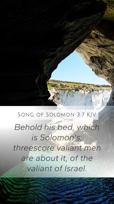 Song of Solomon 3:7 KJV Bible Verse Image