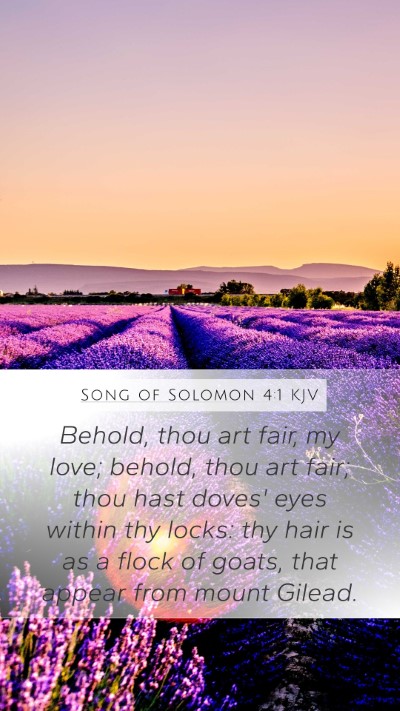 Song of Solomon 4:1 KJV Bible Verse Image