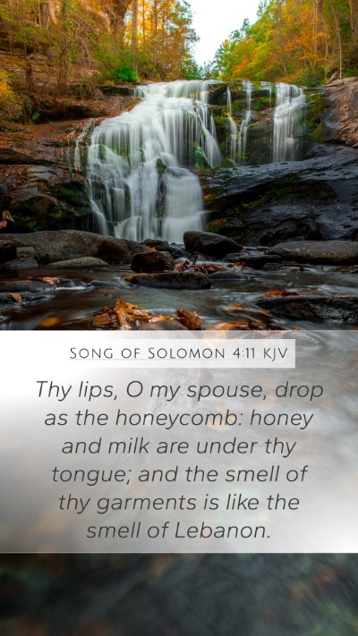Song of Solomon 4:11 KJV Bible Verse Image