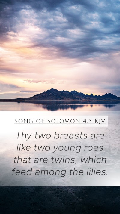 Song of Solomon 4:5 KJV Bible Verse Image