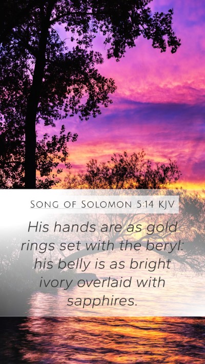 Song of Solomon 5:14 KJV Bible Verse Image