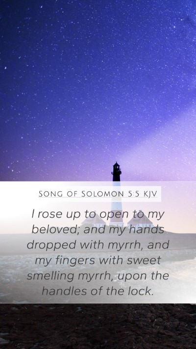 Song of Solomon 5:5 KJV Bible Verse Image