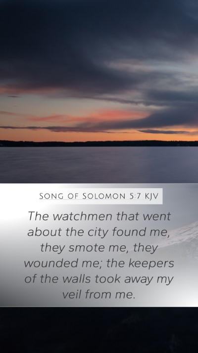 Song of Solomon 5:7 KJV Bible Verse Image