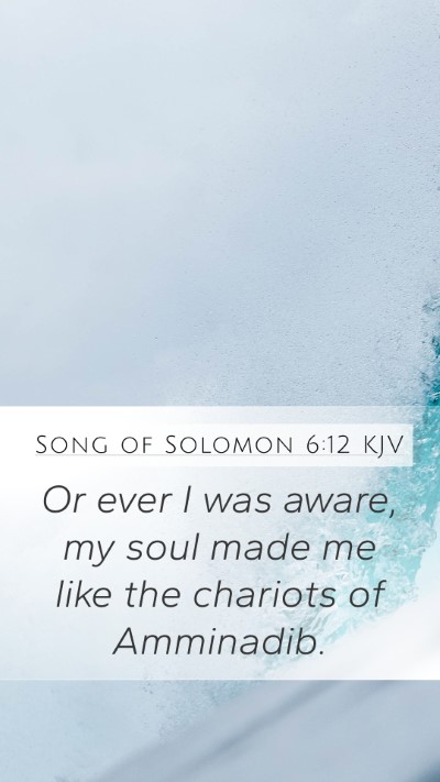 Song of Solomon 6:12 KJV Mobile Phone Wallpaper - Or ever I was aware, my soul made me like the - Mobile Bible Verse Wallpaper