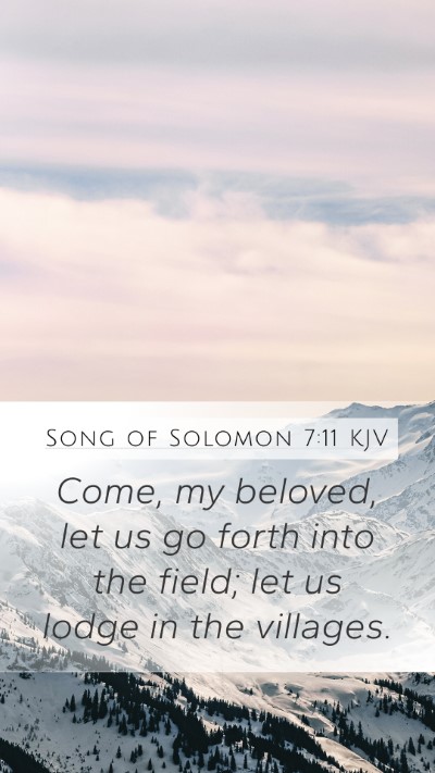 Song of Solomon 7:11 KJV Bible Verse Image