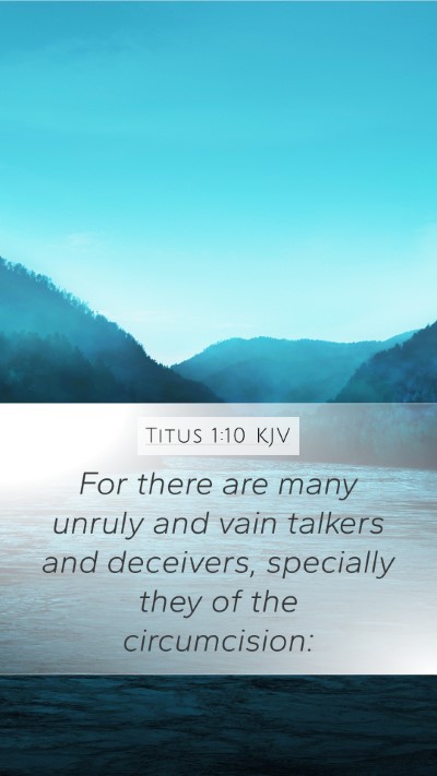 Titus 1:10 KJV Bible Verse Image
